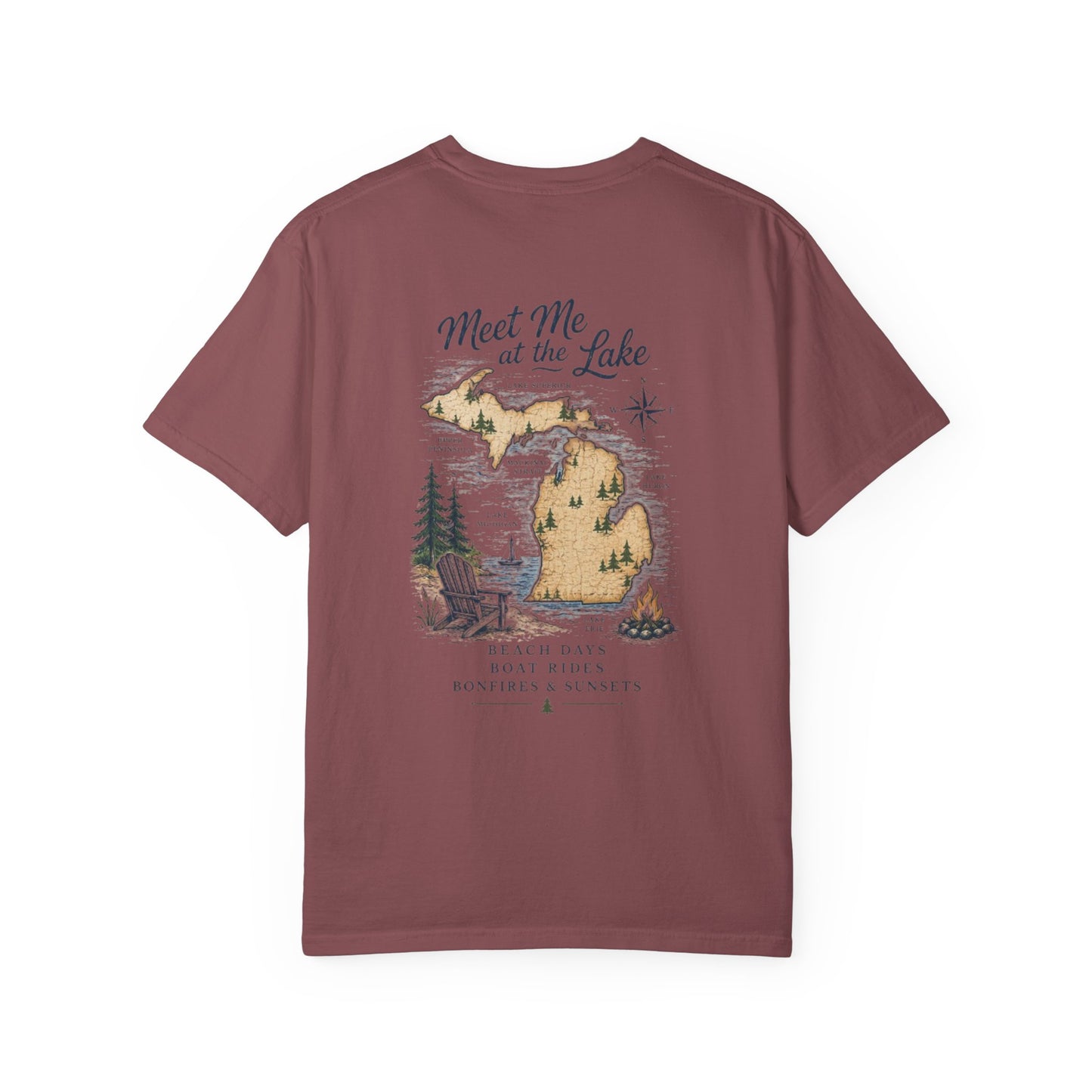 Lake Life Vibes T-Shirt — "Meet Me at the Lake" Graphic Tee