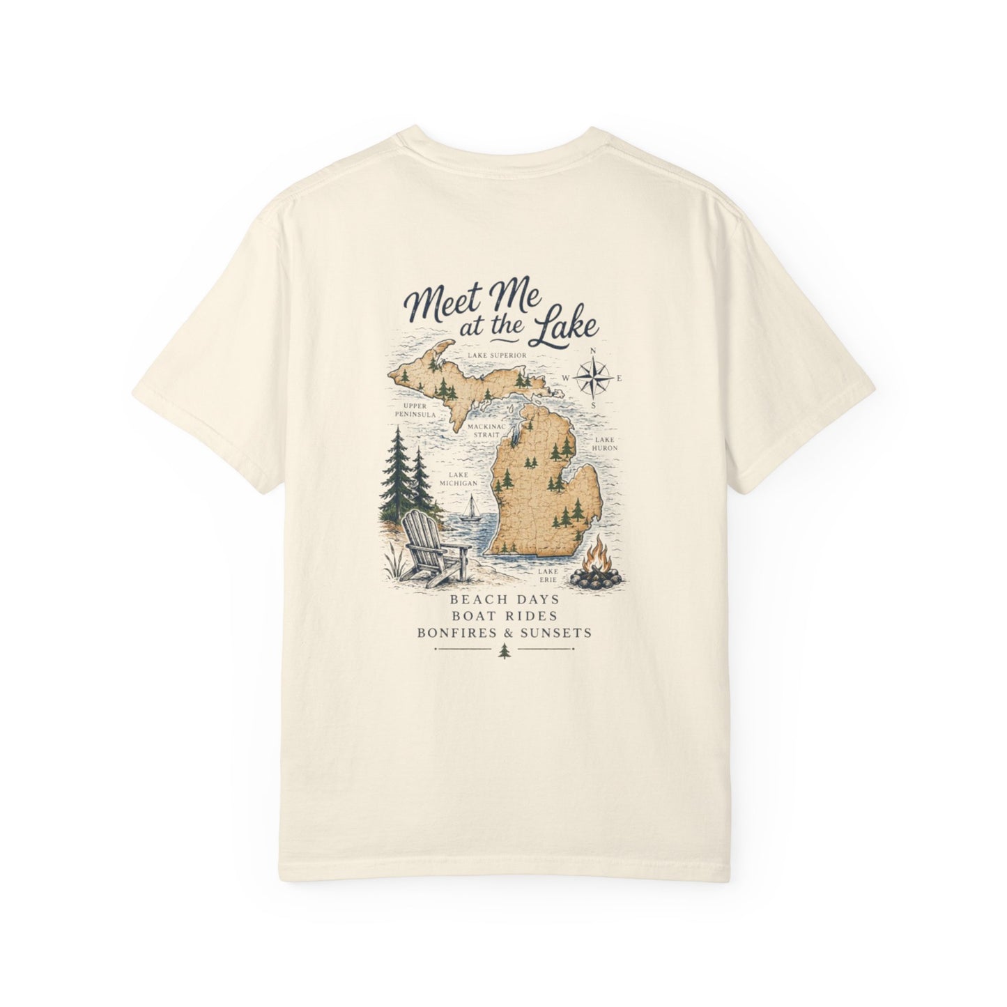 Lake Life Vibes T-Shirt — "Meet Me at the Lake" Graphic Tee