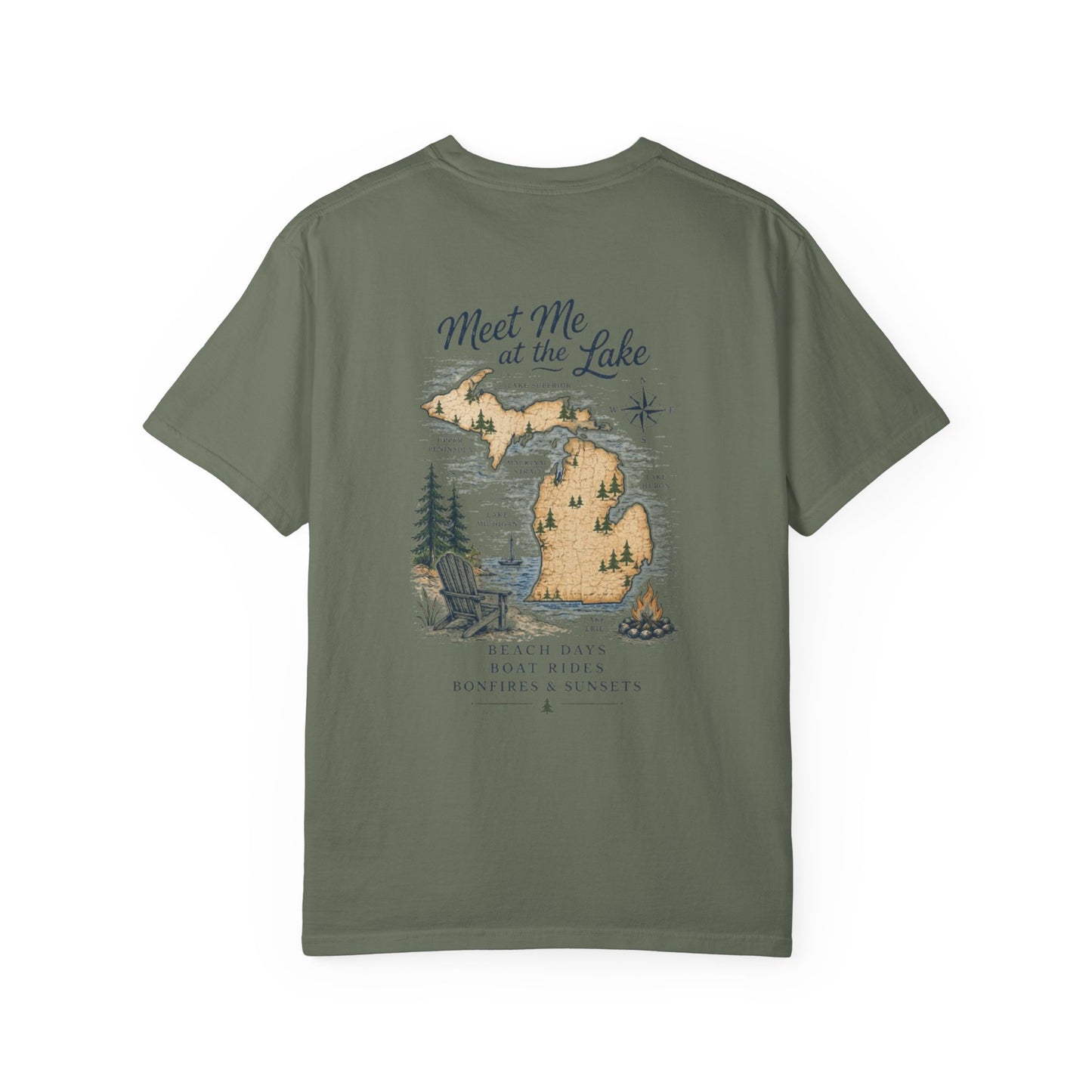 Lake Life Vibes T-Shirt — "Meet Me at the Lake" Graphic Tee