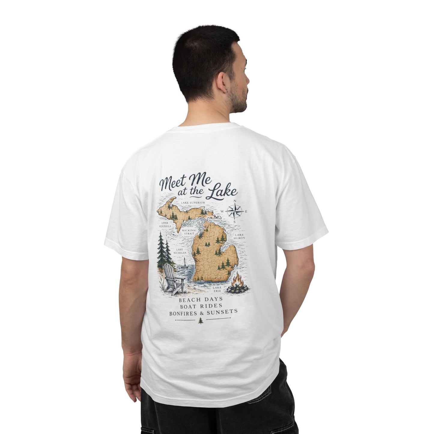 Lake Life Vibes T-Shirt — "Meet Me at the Lake" Graphic Tee