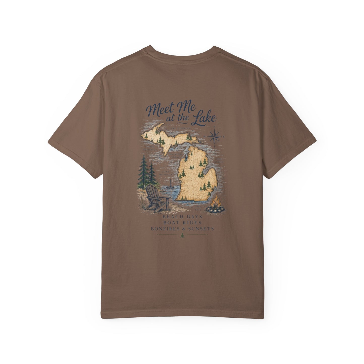 Lake Life Vibes T-Shirt — "Meet Me at the Lake" Graphic Tee