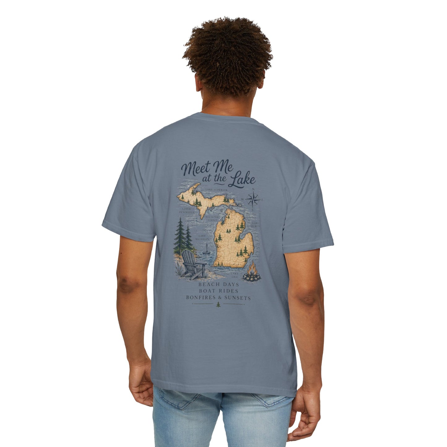 Lake Life Vibes T-Shirt — "Meet Me at the Lake" Graphic Tee