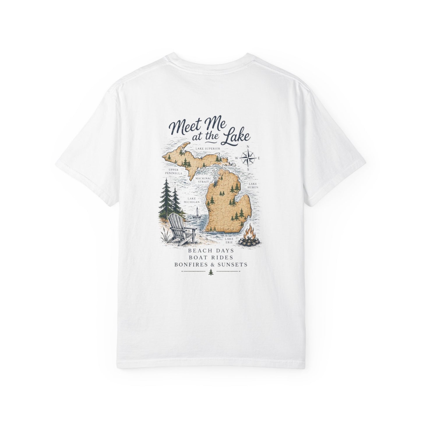 Lake Life Vibes T-Shirt — "Meet Me at the Lake" Graphic Tee