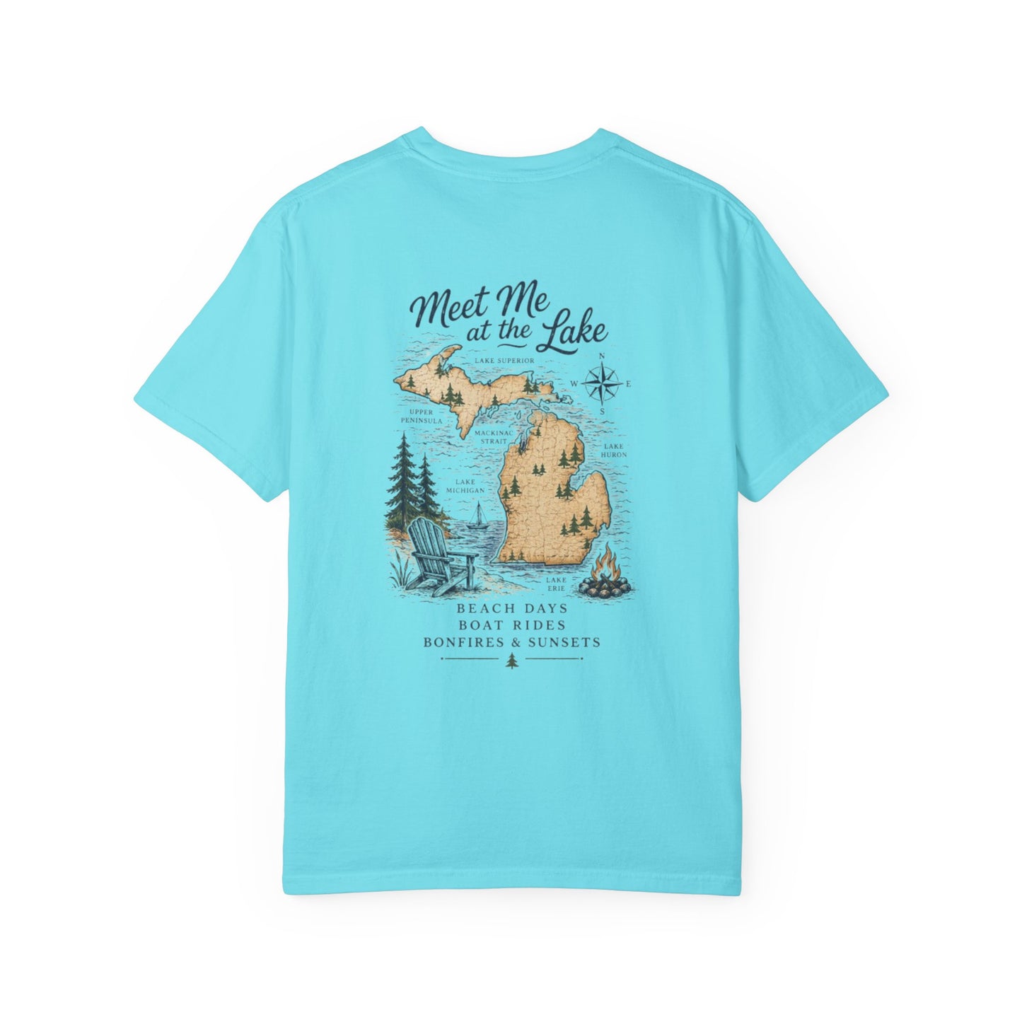 Lake Life Vibes T-Shirt — "Meet Me at the Lake" Graphic Tee
