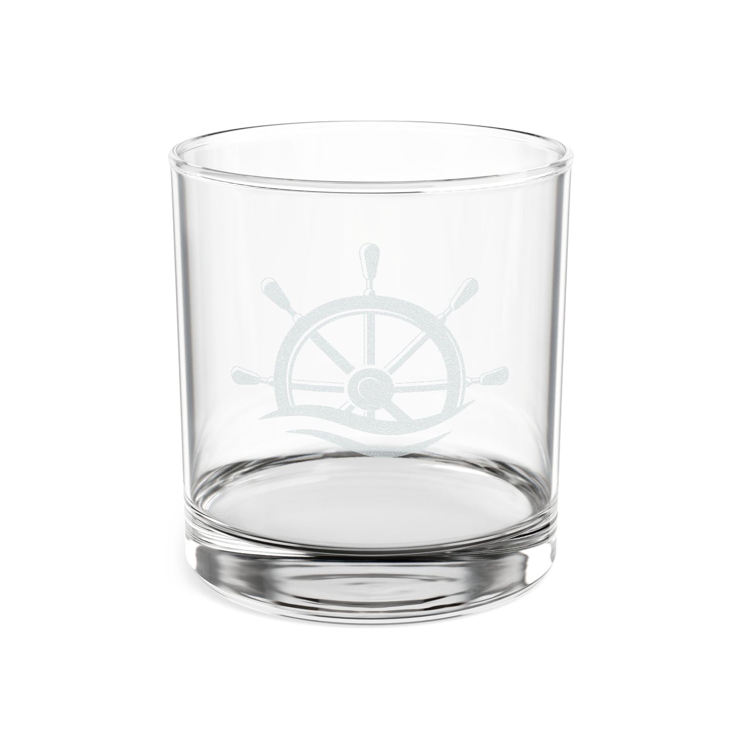 Nautical Etched Whiskey Glass, 10.5oz (Engraved)