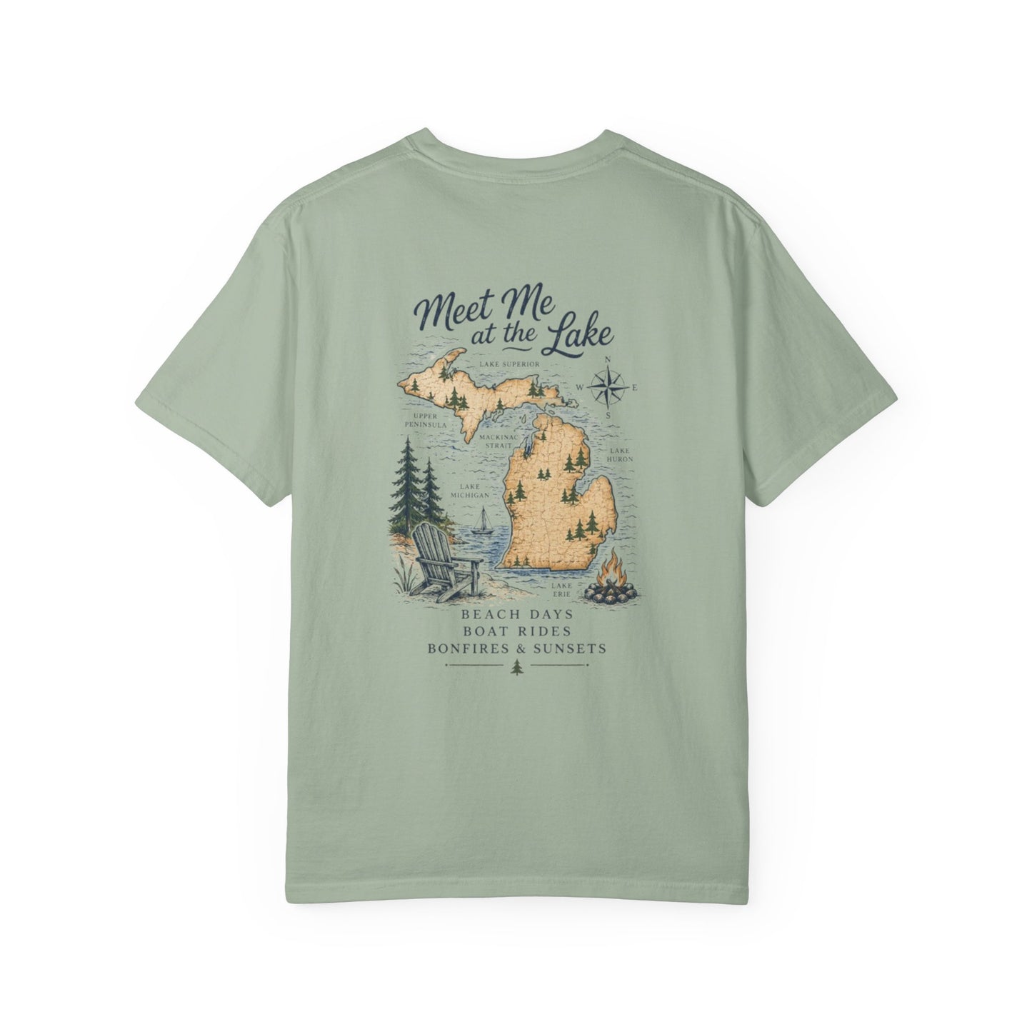 Lake Life Vibes T-Shirt — "Meet Me at the Lake" Graphic Tee