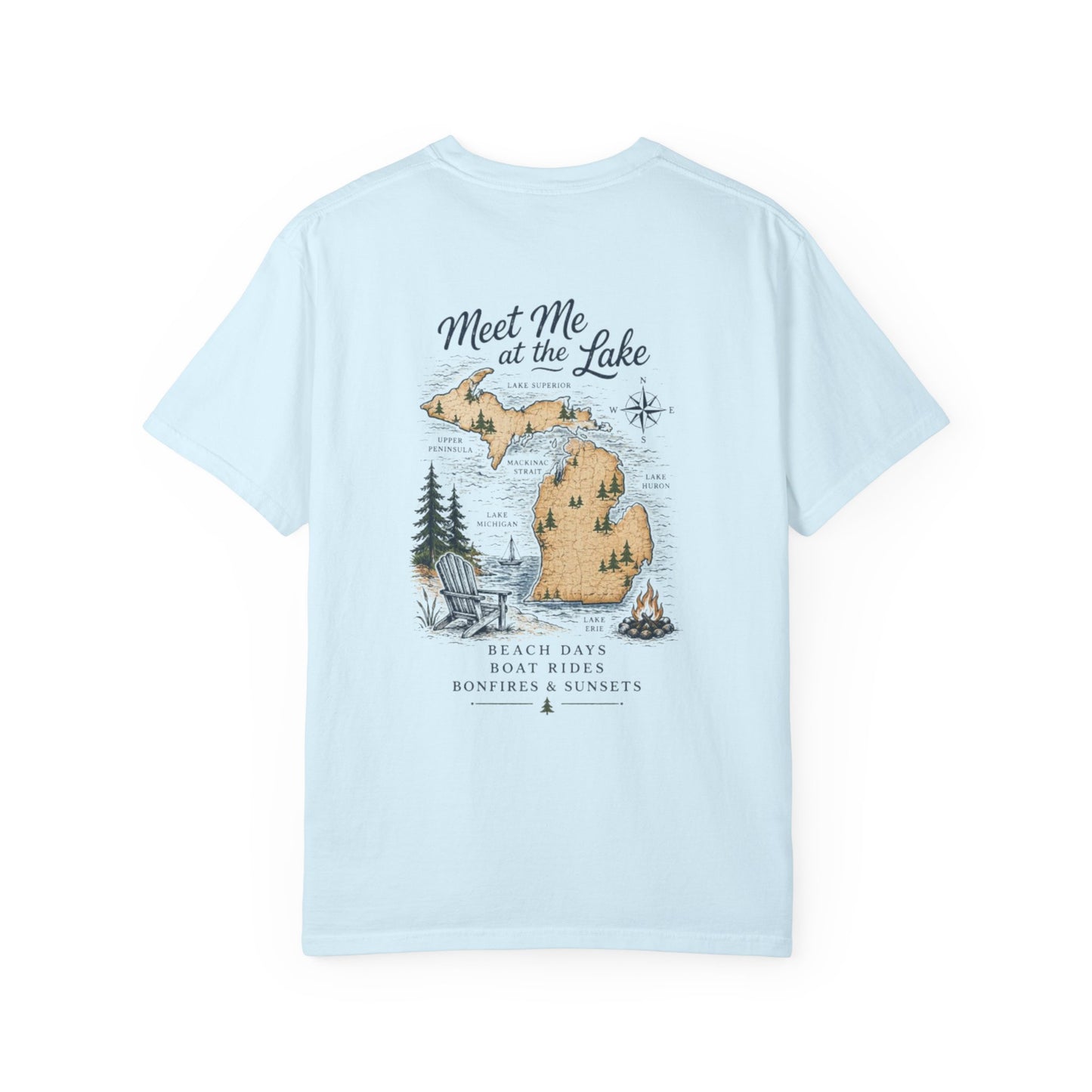 Lake Life Vibes T-Shirt — "Meet Me at the Lake" Graphic Tee