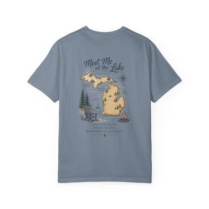 Lake Life Vibes T-Shirt — "Meet Me at the Lake" Graphic Tee