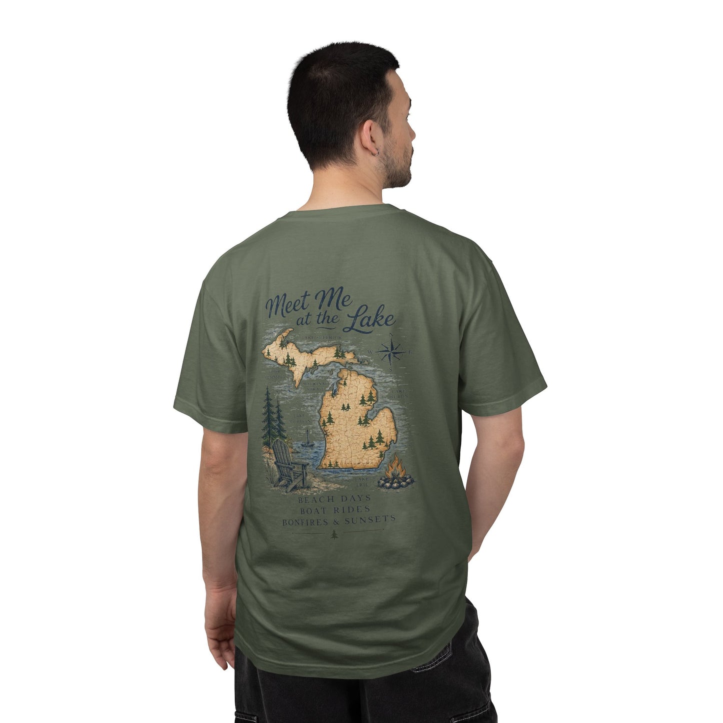 Lake Life Vibes T-Shirt — "Meet Me at the Lake" Graphic Tee