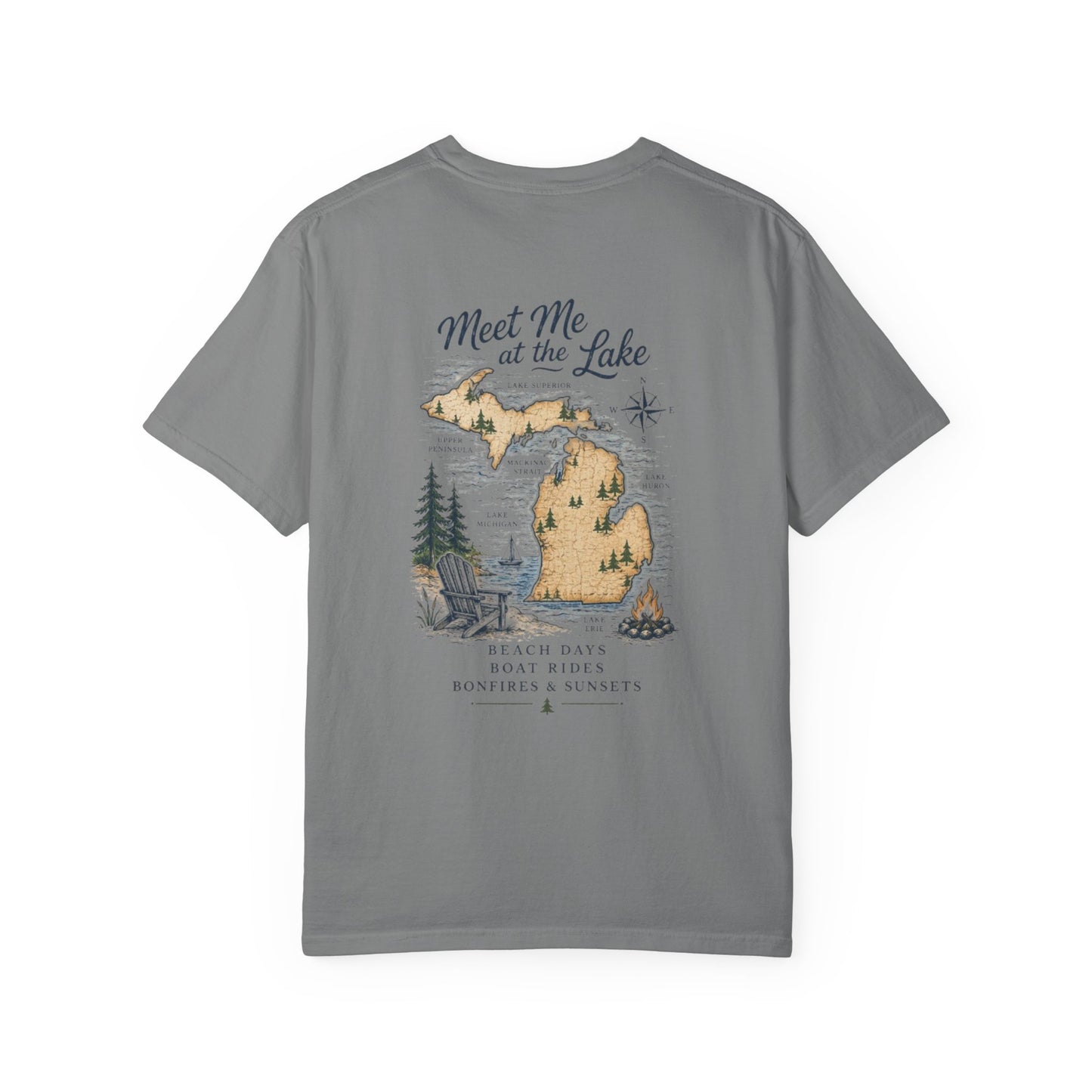 Lake Life Vibes T-Shirt — "Meet Me at the Lake" Graphic Tee