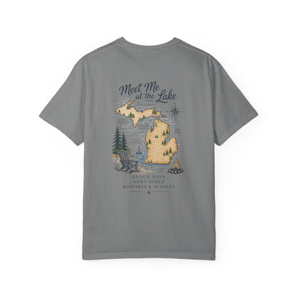 Lake Life Vibes T-Shirt — "Meet Me at the Lake" Graphic Tee