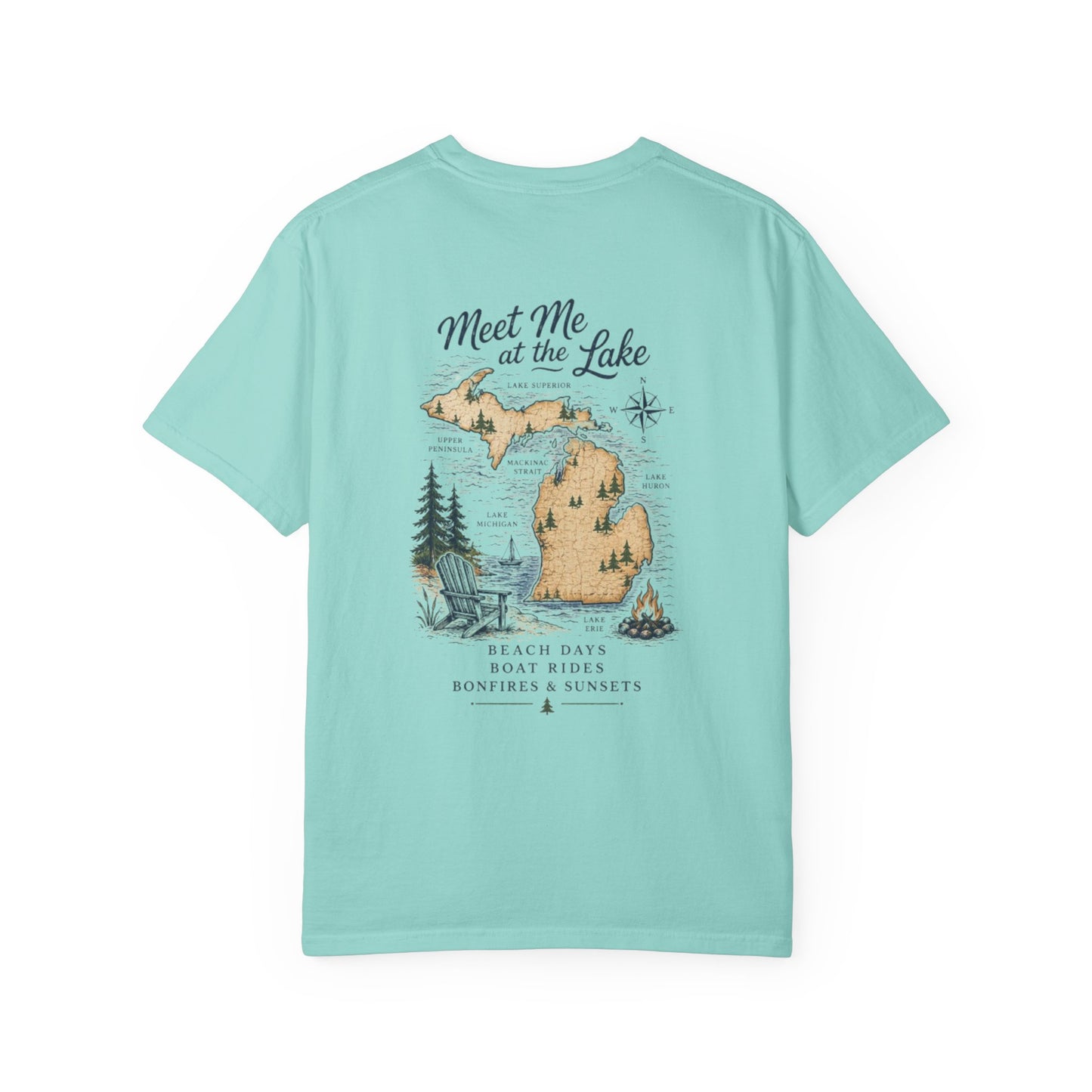 Lake Life Vibes T-Shirt — "Meet Me at the Lake" Graphic Tee