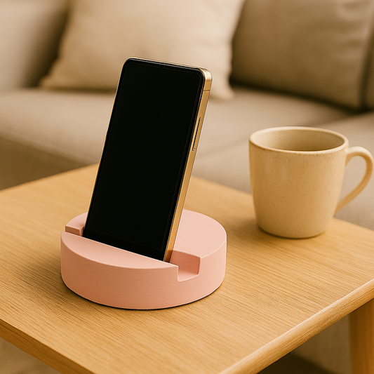 Boho Cement Phone Holder Stand – Artisan Desk Decor