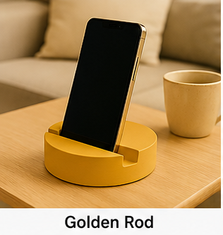 Boho Cement Phone Holder Stand – Artisan Desk Decor