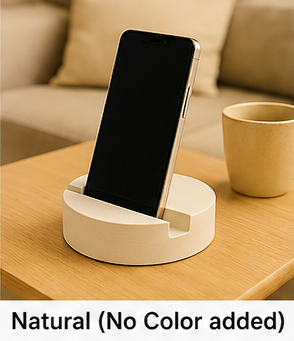 Boho Cement Phone Holder Stand – Artisan Desk Decor