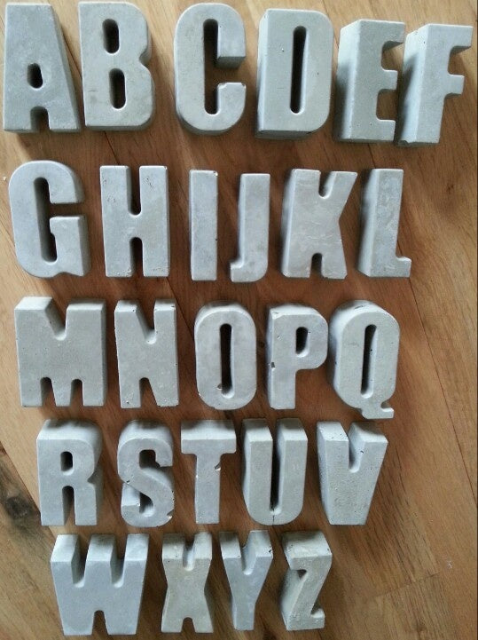 Alphabet letters from A to Z on a wooden surface