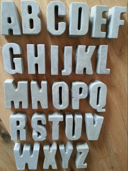 Alphabet letters from A to Z on a wooden surface